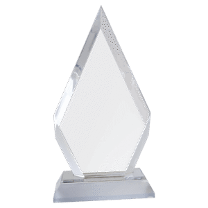 Frosted Base Diamond Impress Acrylic – 8.00"