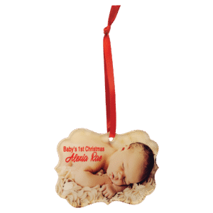 1-Sided Acrylic Ornament – 3" x 4.25" – Custom Image
