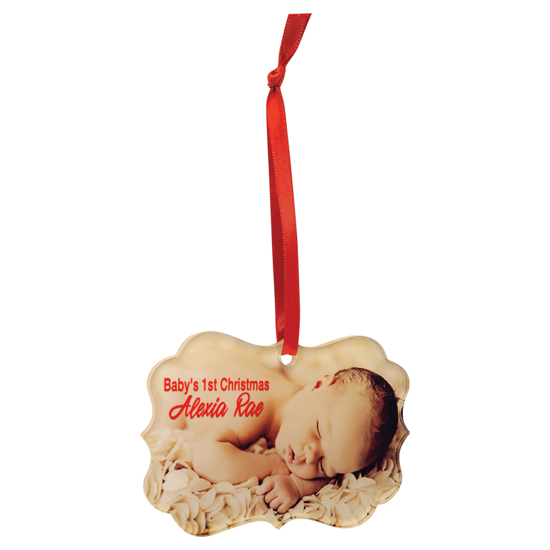 1-Sided Acrylic Ornament – 3" x 4.25" – Custom Image