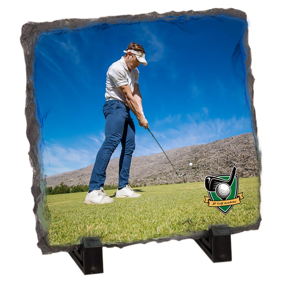 7.5" x 7.5" Square Sublistone with Stand – Custom Image