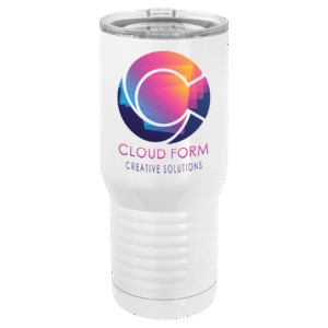 Polar Camel 20 oz Tall White Tumbler – Custom Image