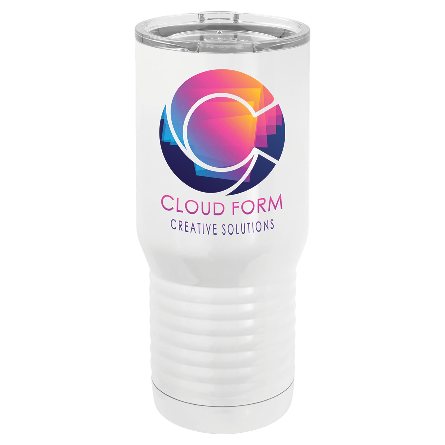 Polar Camel 20 oz Tall White Tumbler – Custom Image
