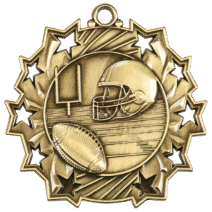 Football Ten Star Medal – 2.25"