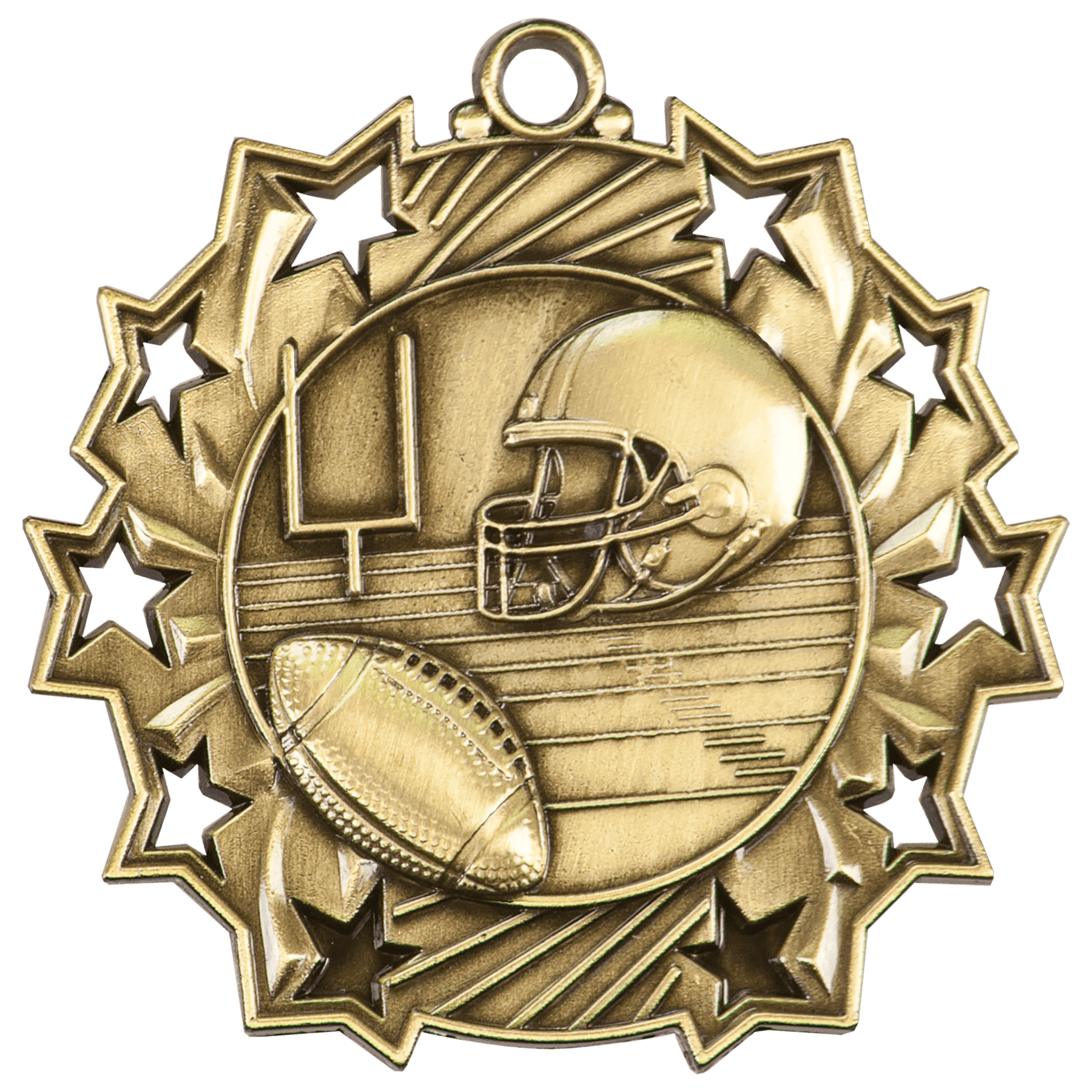 Football Ten Star Medal – 2.25"