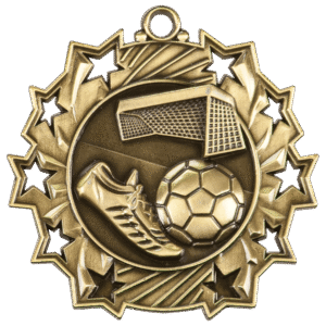 Soccer Ten Star Medal – 2.25"