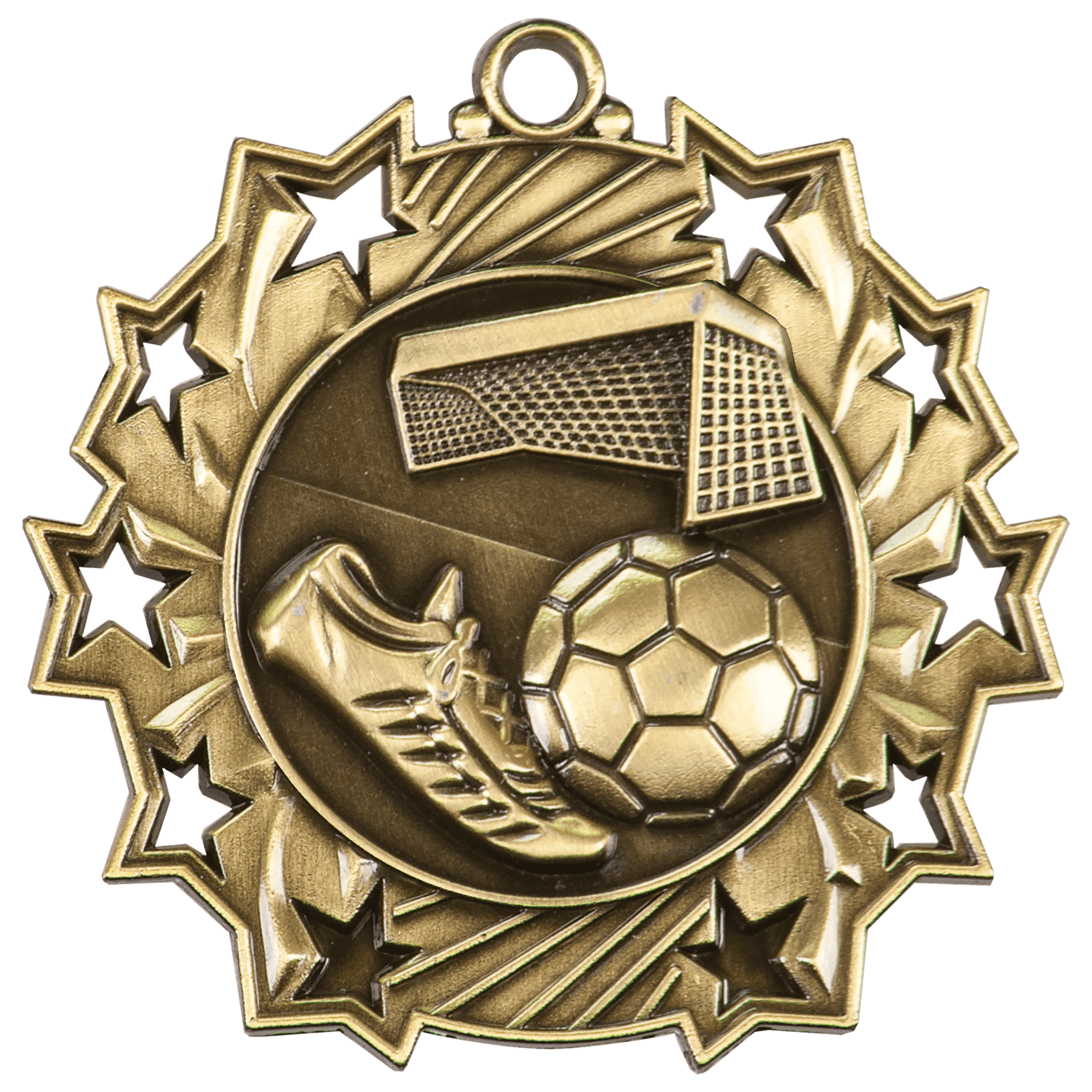 Soccer Ten Star Medal – 2.25"
