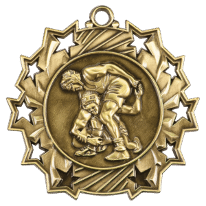 Wrestling Ten Star Medal – 2.25"