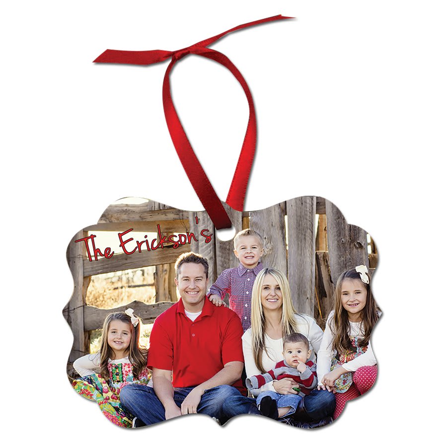 1-Sided Aluminum Ornament – 3.95" x 2.76" – Custom Image