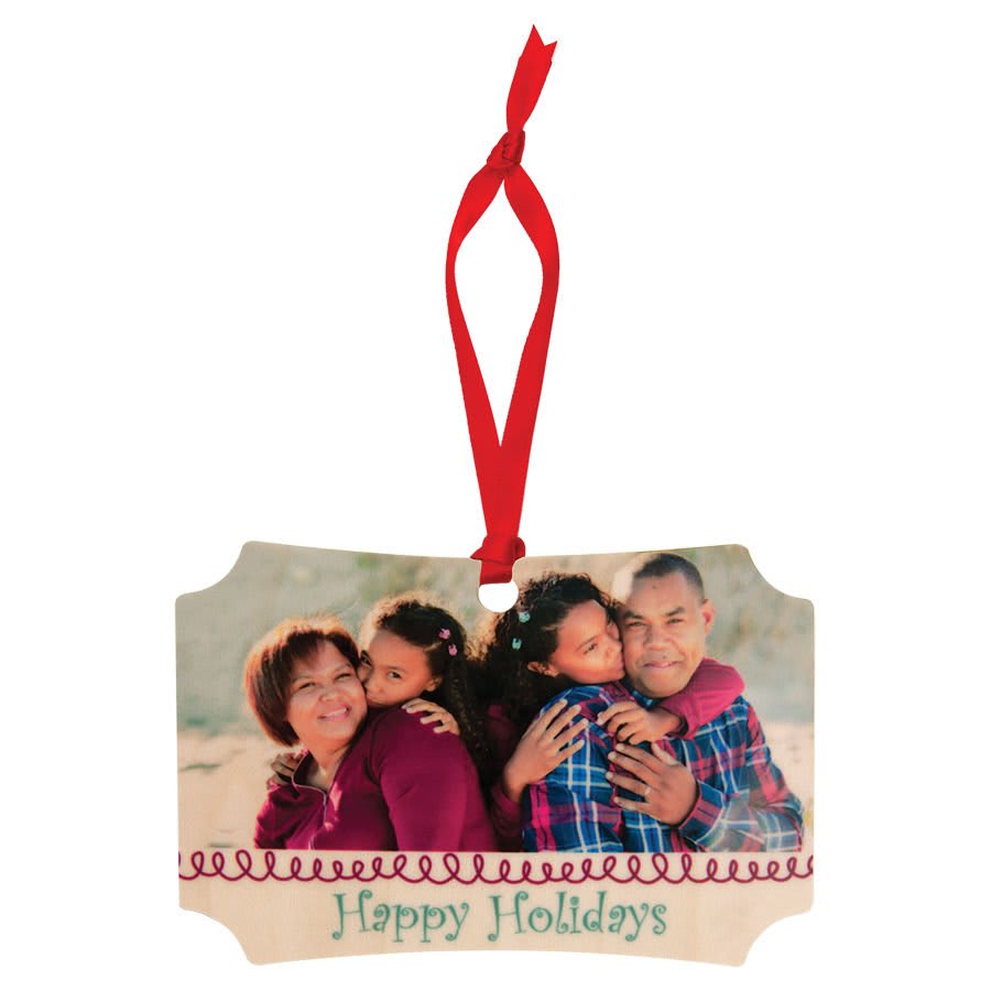 2-Sided Maple Ornament – 4" x 2.75" – Custom Image
