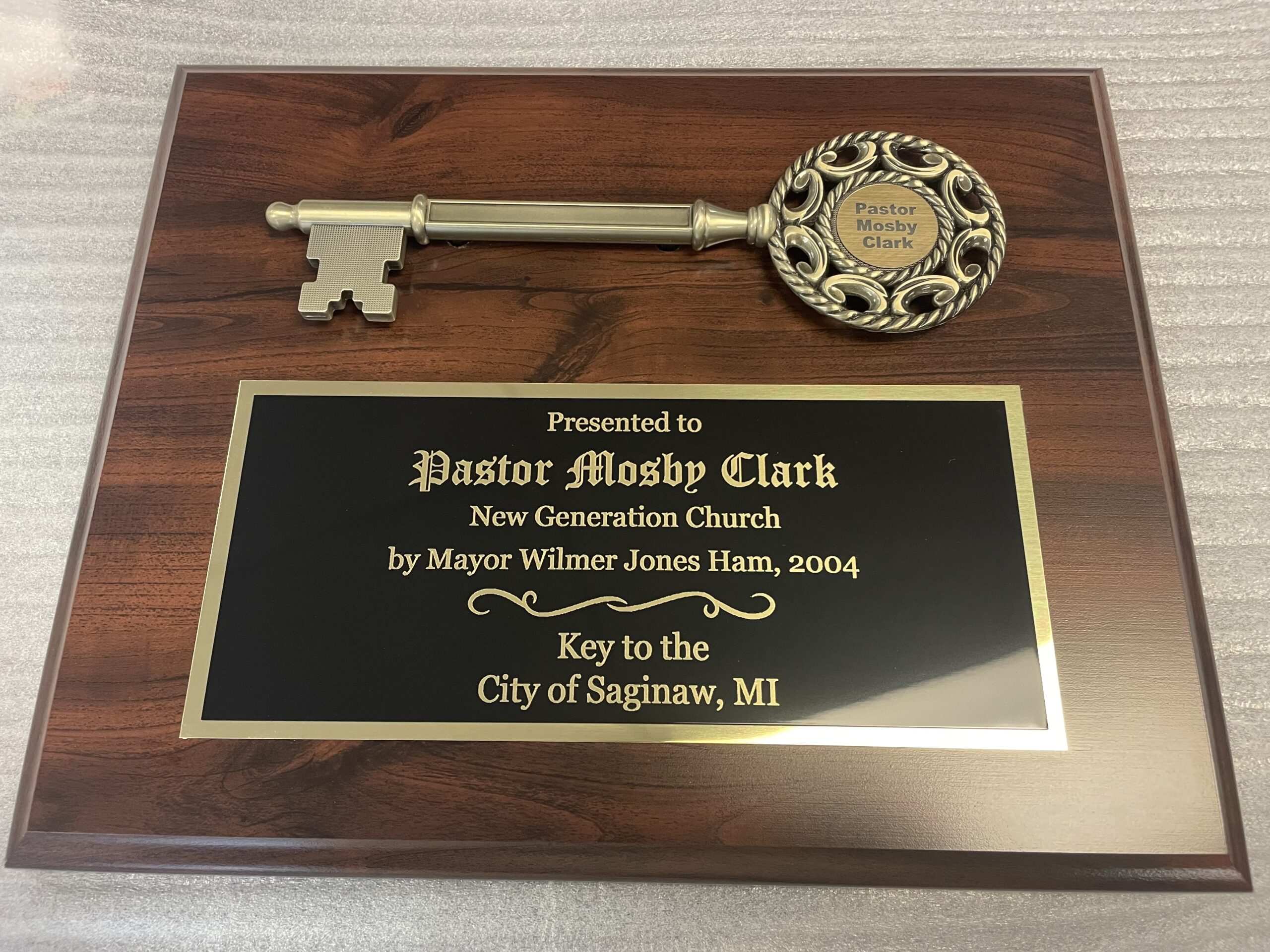 Cherry Finish Wood Plaque – 8" x 10" - Image 2