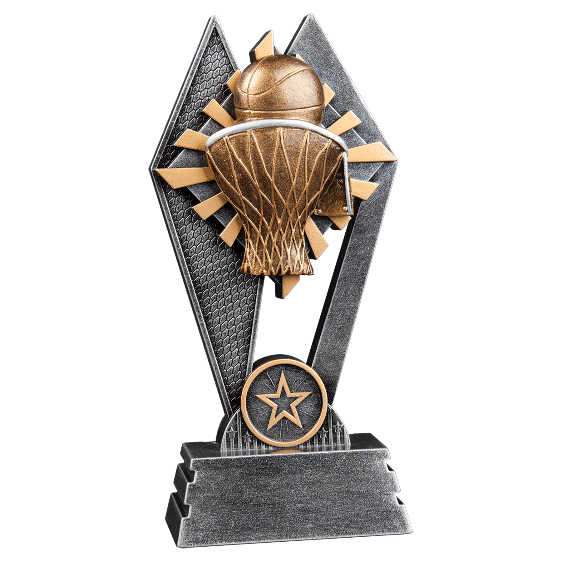 Basketball Sun Ray Resin Award – 7"