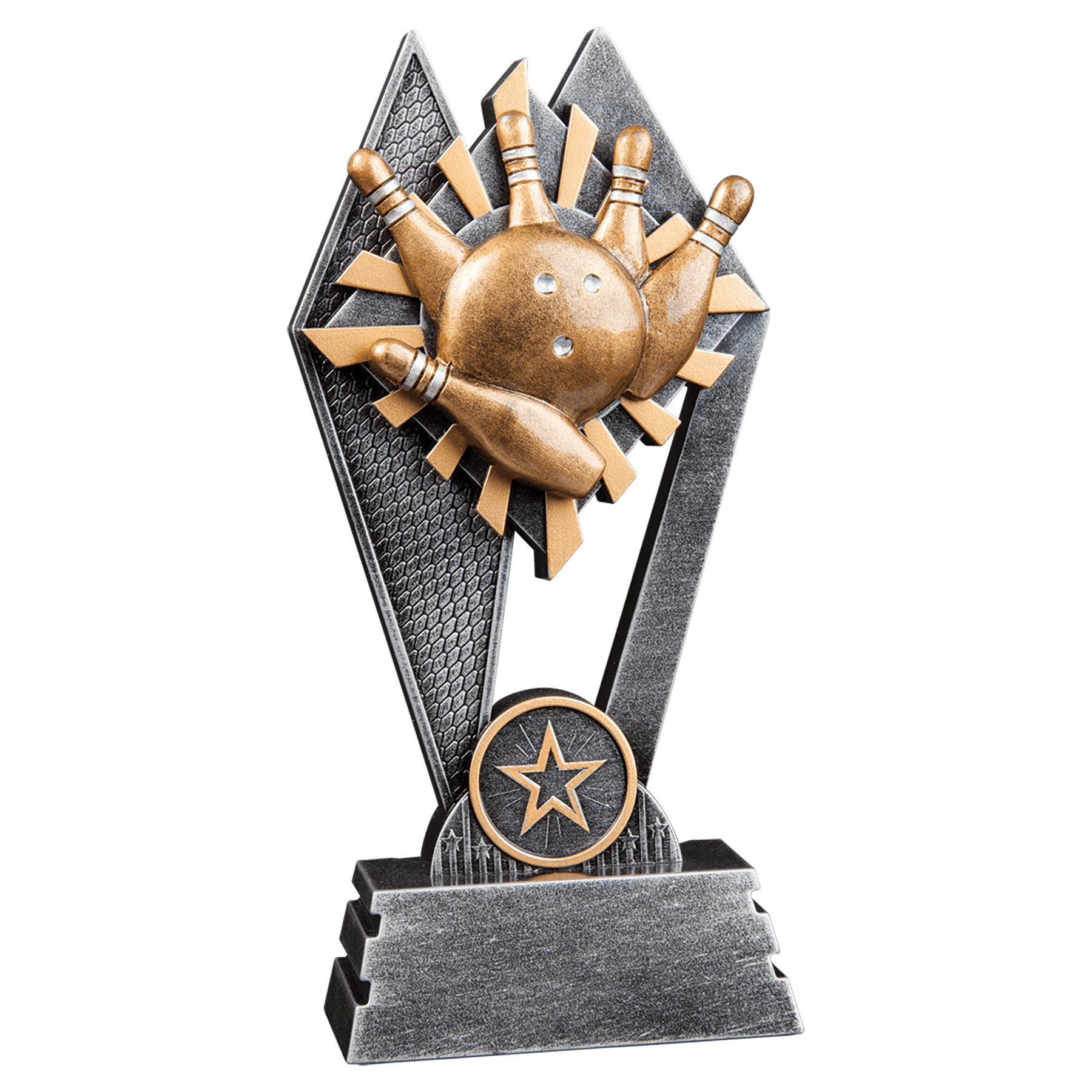 Bowling Sun Ray Resin Award – 7"